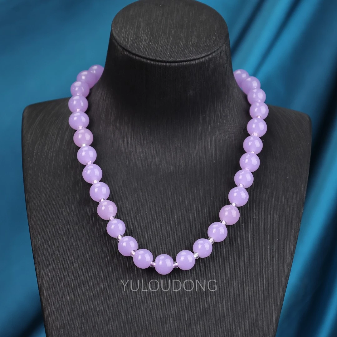 合金项链 925银合金项链 XL605 紫料色琉璃项链原创设计