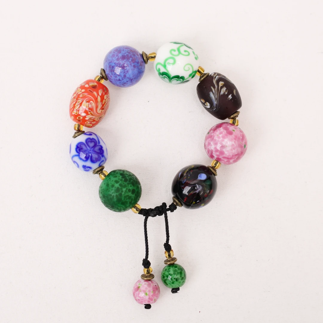 合金手链 玉楼东合金手链 SC0613 老料多宝大珠琉璃手绳