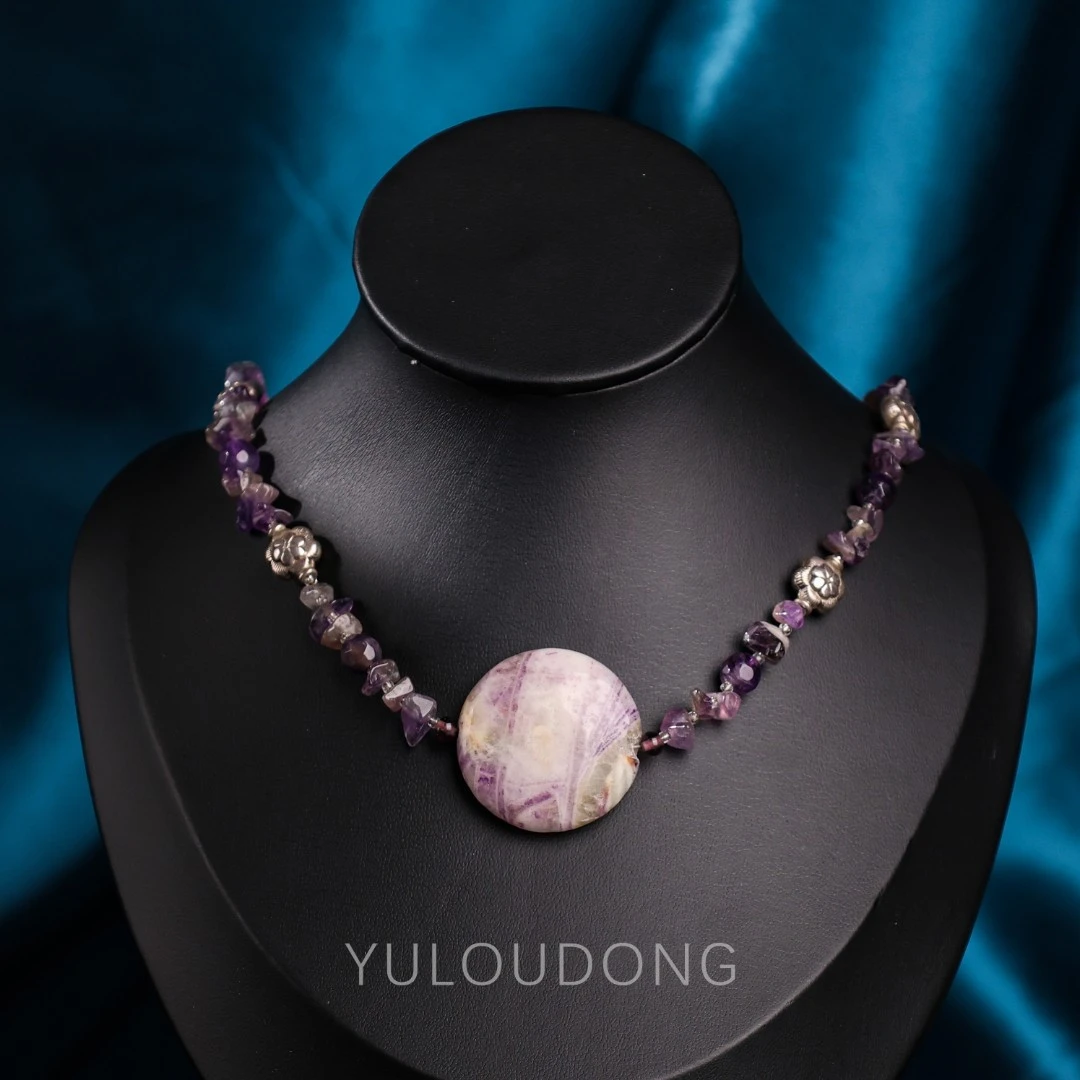 合金项链 GH139 香芋紫吊坠项链 老货 默认微瑕（海淘孤品）