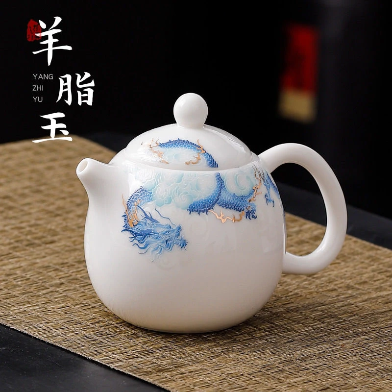 B79 掐丝银珐琅彩一壶三杯带蓄水观山茶盘