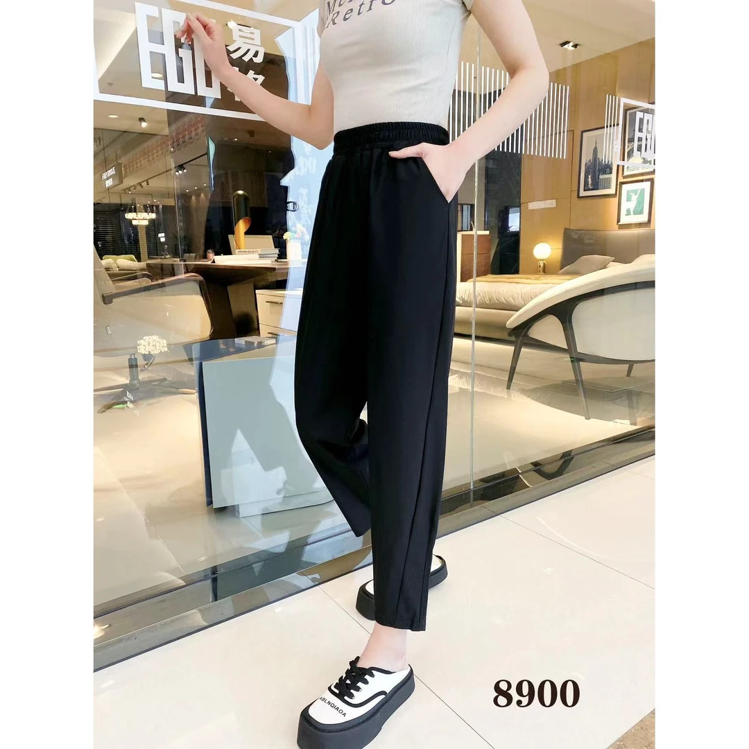 潮秀儿家大码显瘦夏季百搭光腚哈伦罗卜裤8900