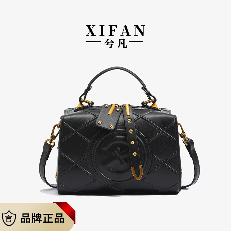 （20*14*11）新款时尚洋气百搭轻奢单肩斜挎包盒子包女包 17016
