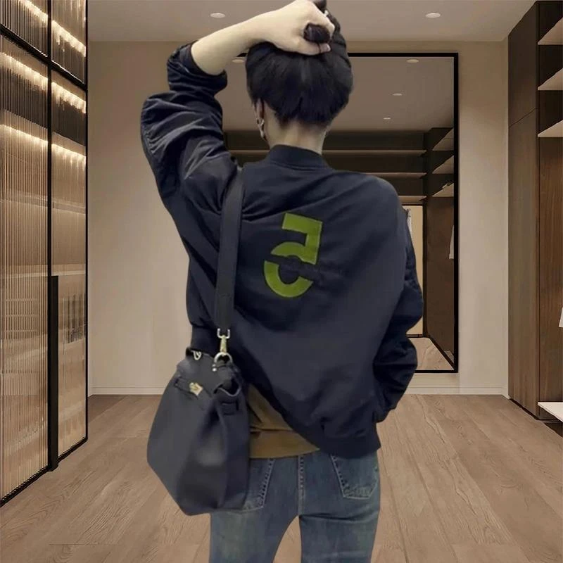 冲锋衣2025新款女款减龄复古棒球服外套小个子流行百搭秋装上衣