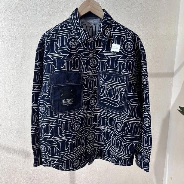 潮牌牛仔夹克翻领衬衫外套时尚休闲上衣428-C-6-8