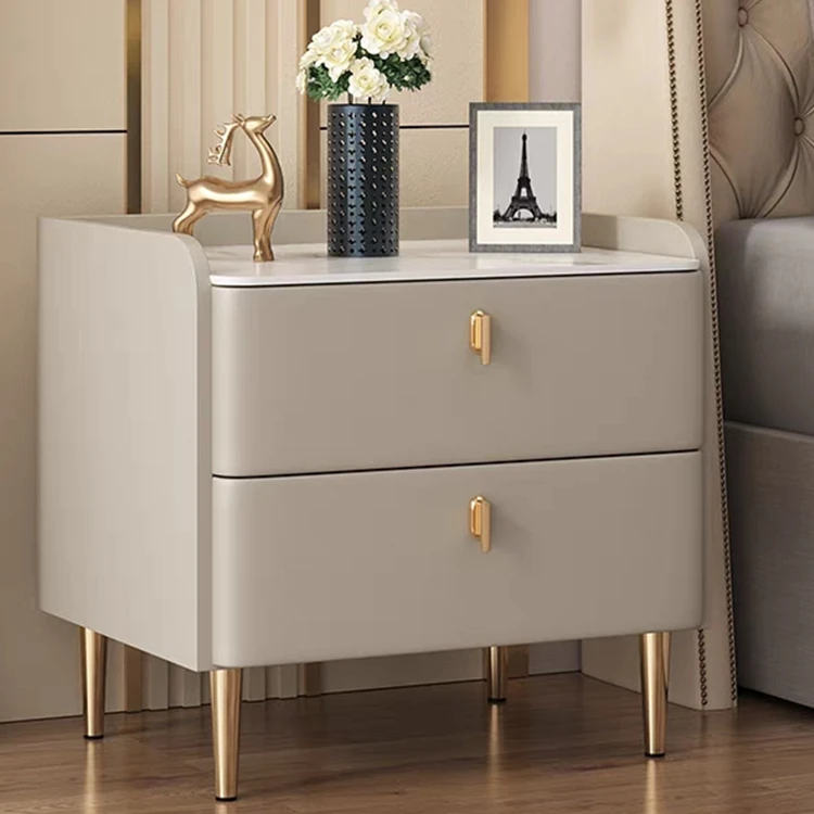 岩板简约床头柜床边柜简易收纳柜床头柜床头柜最新款新款床头柜