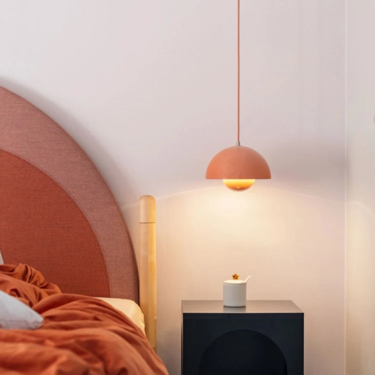 设计师马卡龙餐厅吊灯现代简约丹麦花苞吊灯北欧卧室床头小吊灯