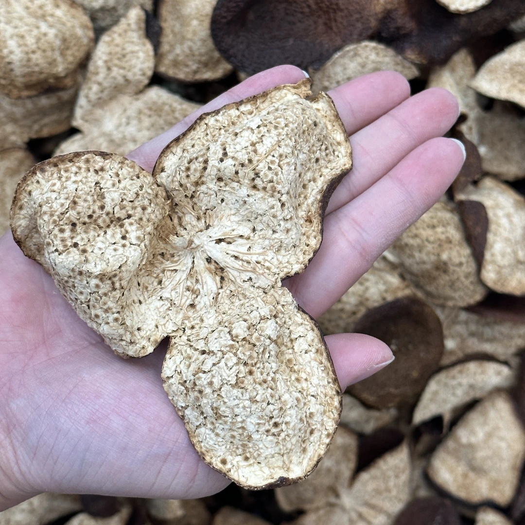 大果王2019年南坦大红整皮 正宗新会茶枝柑陈皮自然生晒 干仓储存