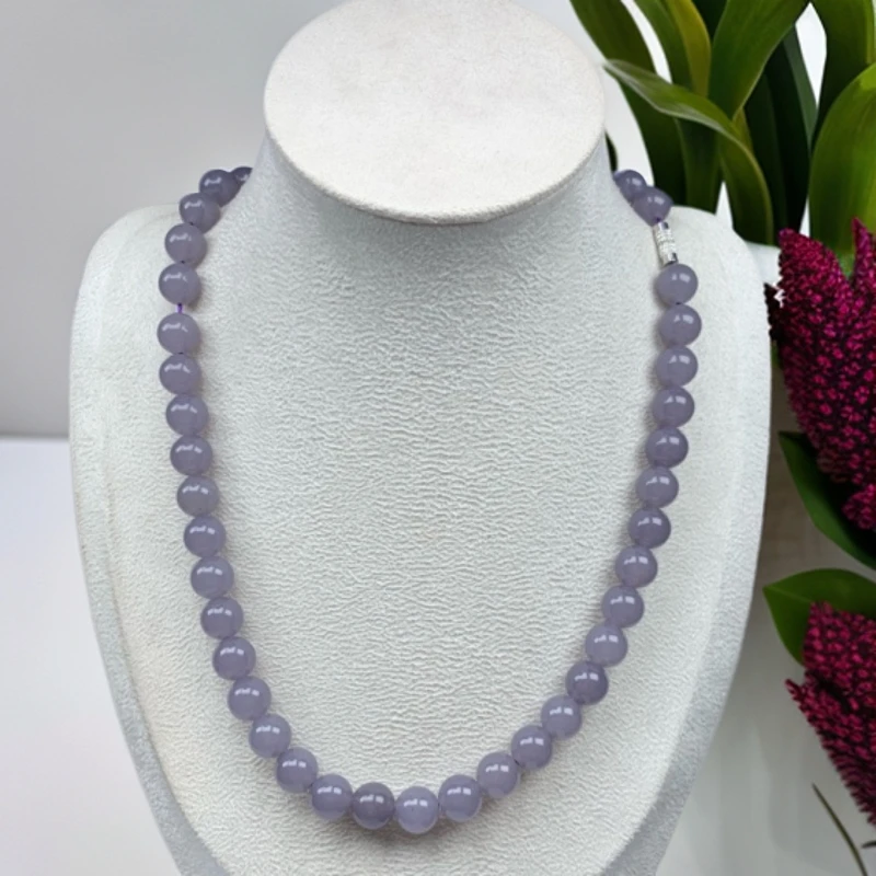 烟紫色卡10mm时尚项链0332