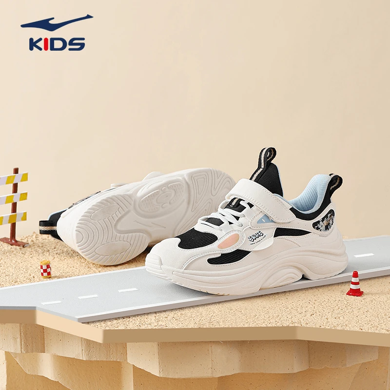 星燥｜鸿星尔克儿童鞋3-12岁魔术贴网面软底减震运动鞋65123302009