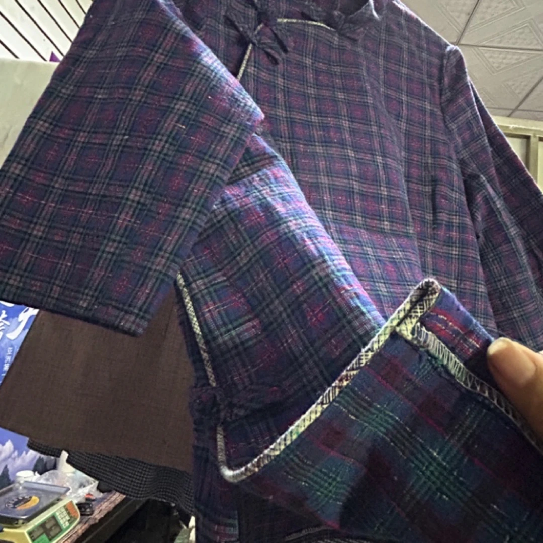 松弛感的土布中袖衣服100-150斤