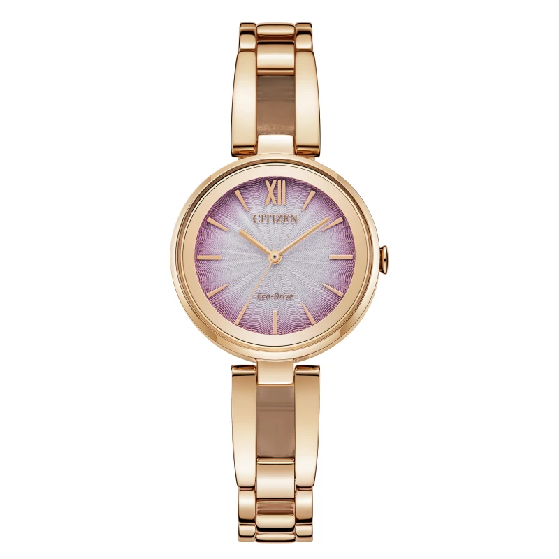 Citizen/西铁城光动能优雅镀金色女士腕表气质百搭手表EM0809-83Z