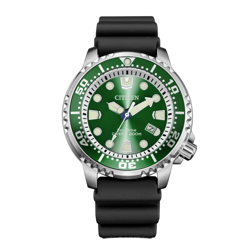 Citizen/西铁城光动能男士腕表BN0158-18X潮流绿色经典男款原装表