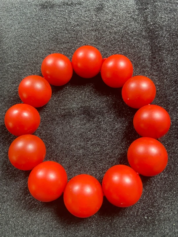 珠宝玉石-藏收级磨砂哑光20mm满色满肉单圈手串