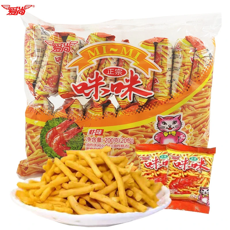 爱尚咪咪虾味休闲怀旧零食食品小时候糕点点心