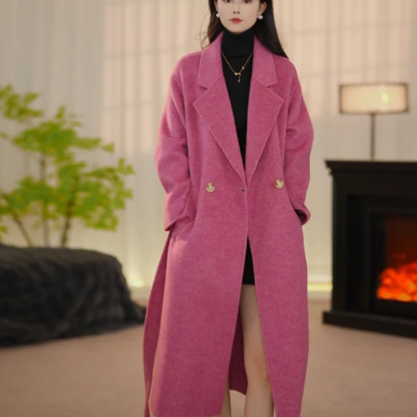 【牦牛绒+澳洲羊毛】2025春秋冬双面羊毛大衣小个子外套大衣外套女