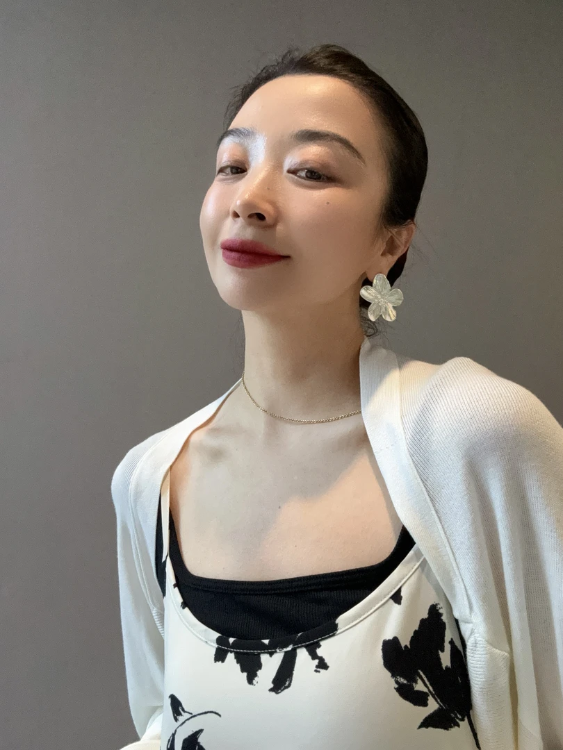 非金属珐琅耳饰 （芝麻）欧美款大花花夸张款耳饰轻奢气质法式精致