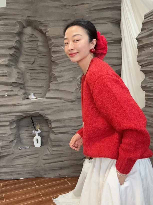 （继承）宽松型毛针织衫冬季宽松长袖上衣百搭