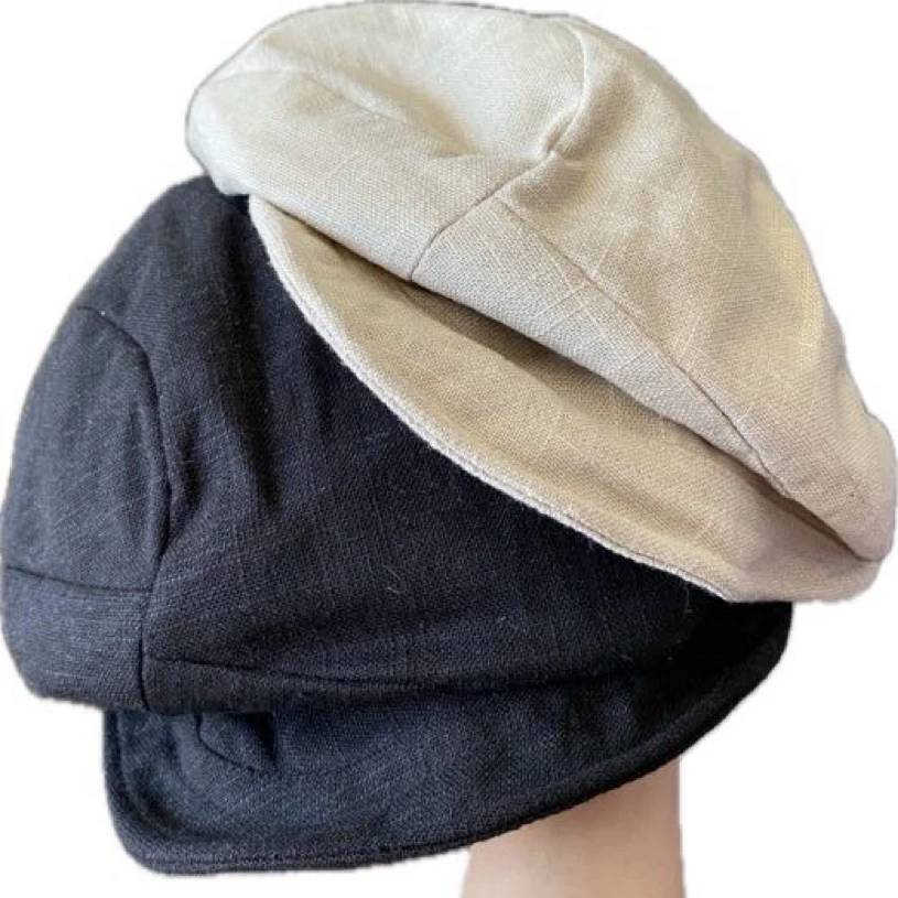 （芋泥球）222街头凹造型小众画家帽褶皱艺术家帽子