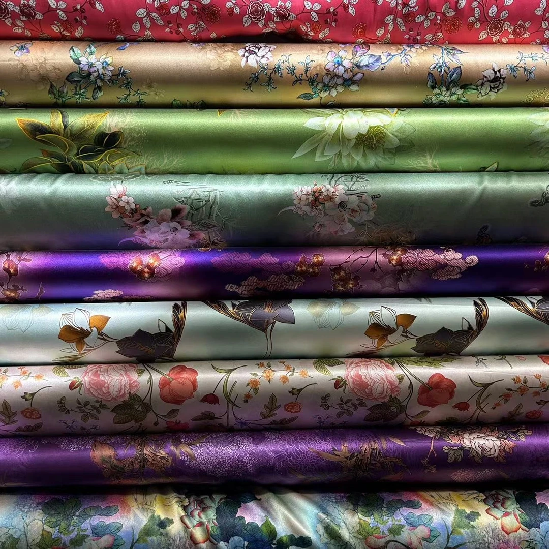 5号链接真丝桑蚕丝香云纱布料丝绸旗袍零布头面料