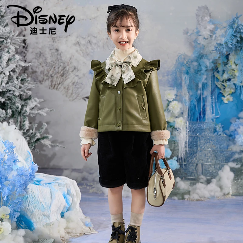 【XH】Disney/迪士尼女童秋冬季新款休闲长袖皮衣外套XCE3PW353