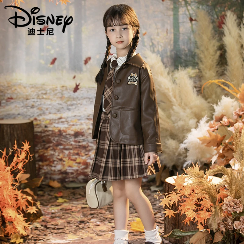【XH】Disney/迪士尼女童秋季新款洋气日常学院风套装裙XCE3PZ027