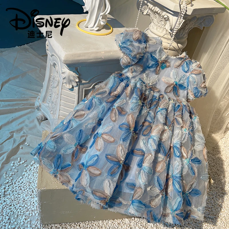 【FF】Disney/迪士尼女童夏季新款彩色花朵连衣裙XCE2SQ028