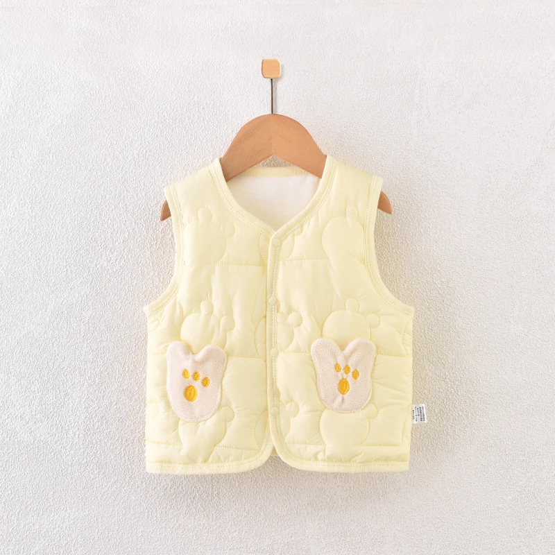 【上新】婴儿马甲夹棉保暖宝宝背心新生儿坎肩秋冬装外出装
