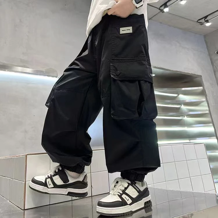 父亲节儿童节裤子童装春秋休闲裤男童夏季百搭宽松潮流中大童韩版