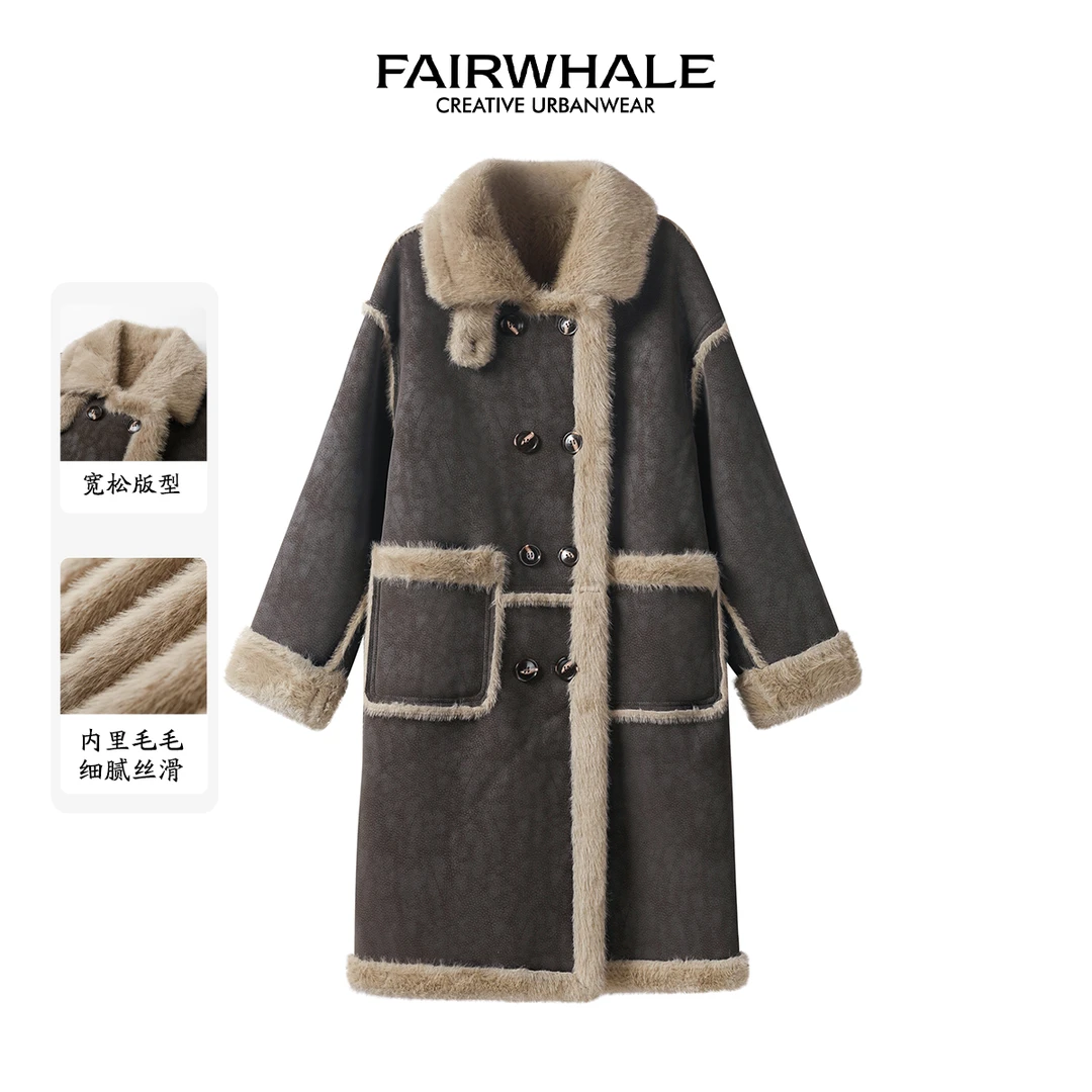 【直播】马克华菲女装加绒加厚高级感宽松中长款外套 F43010A007