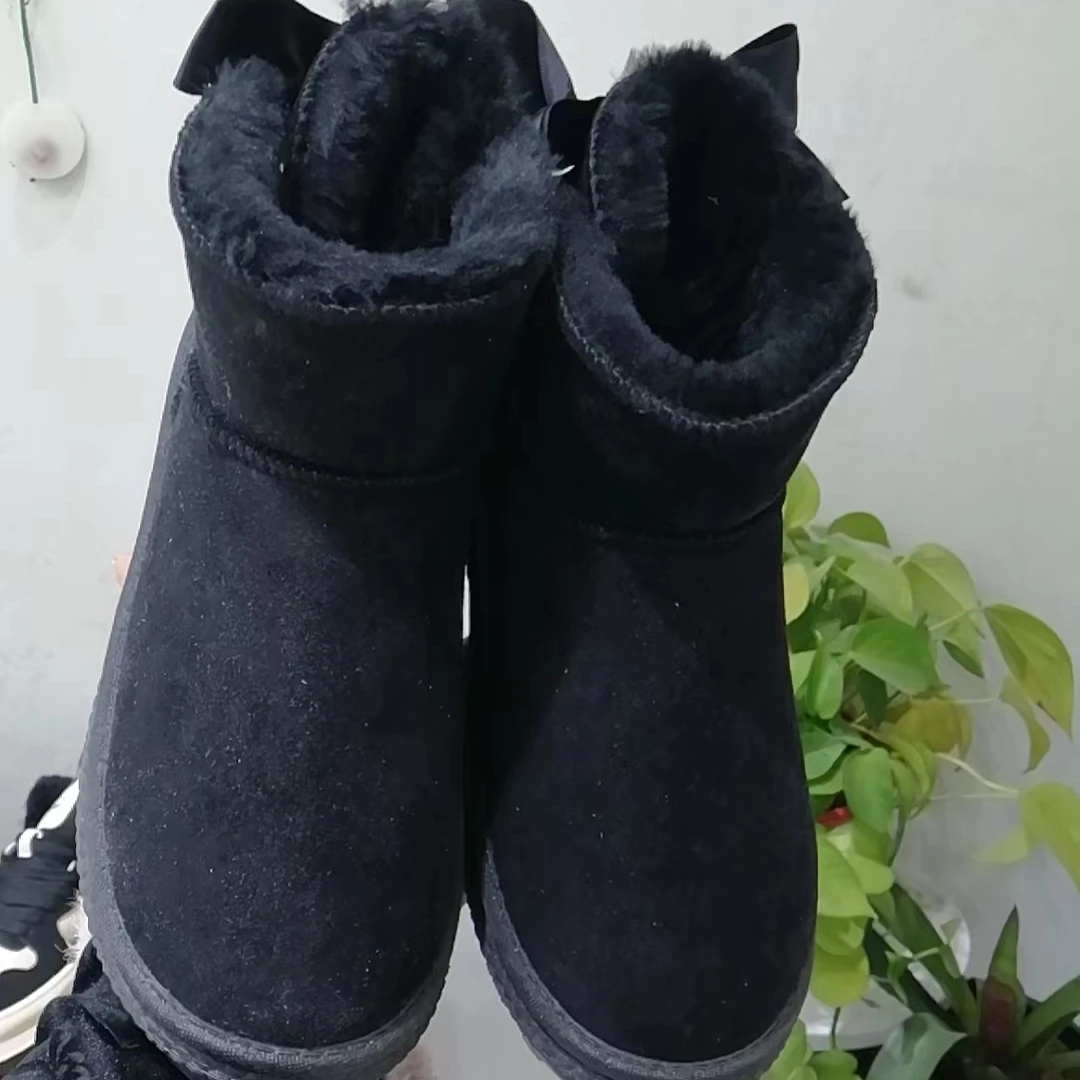 XD蝴蝶结休闲雪地靴906