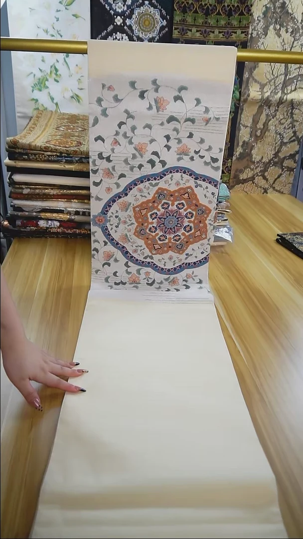 【闪购商品】织绣51两通 宝相花缂丝