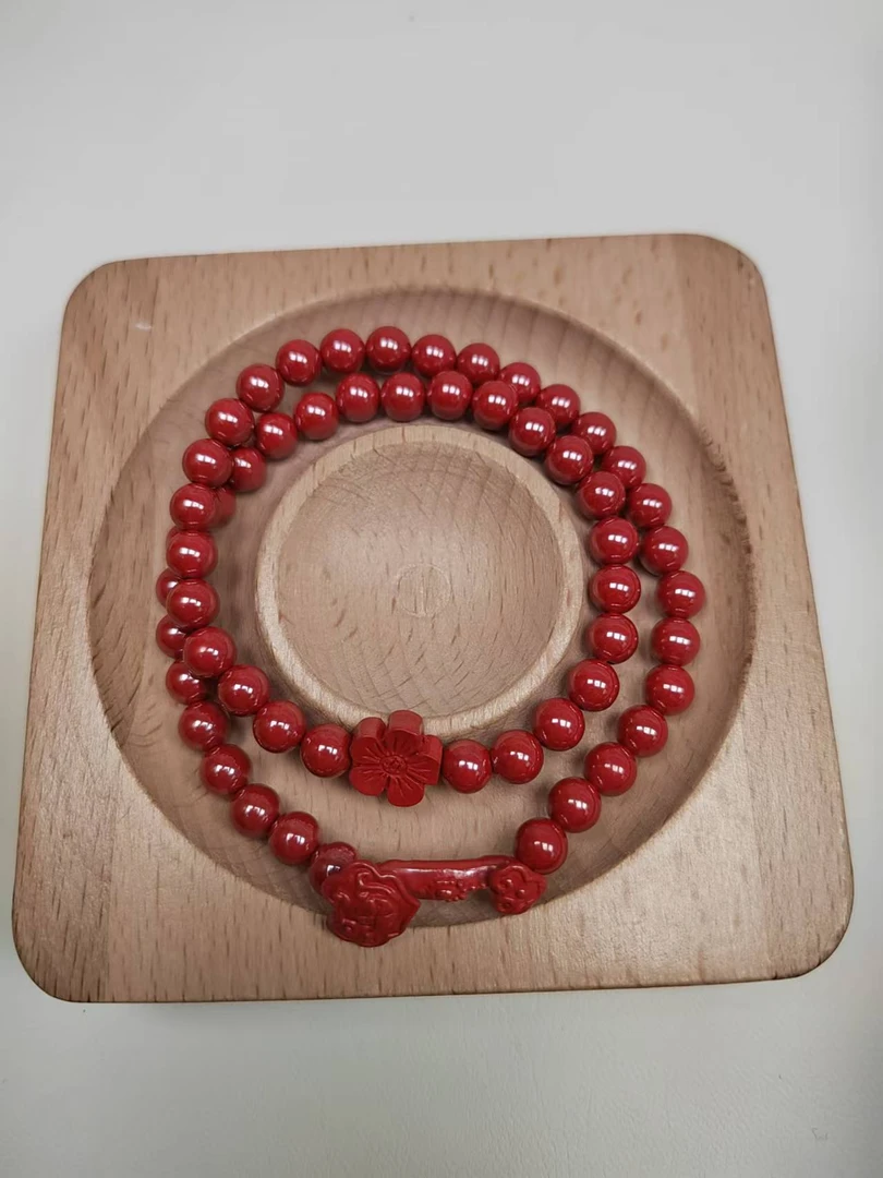 含辰砂工艺品朱砂辰砂帝王砂 单圈散珠一份8mm 多样性发其一