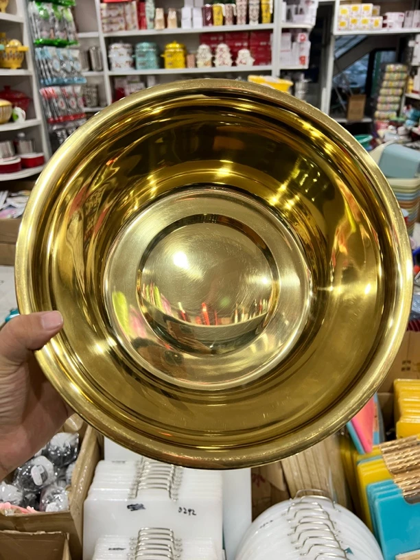 【金盆】不锈钢盆加厚洗菜盆子调料打蛋盆和面盆汤盆家用盛汤