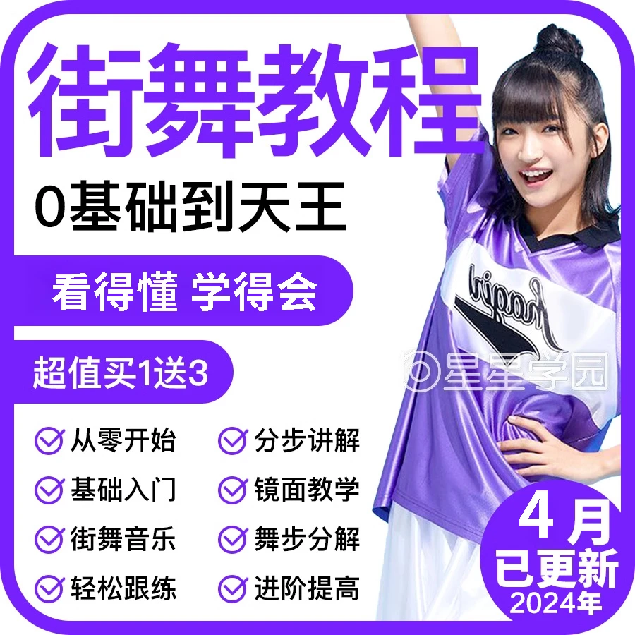 街舞视频教程Hiphop零基础分解动作教学成人少儿嘻哈舞蹈培训课程