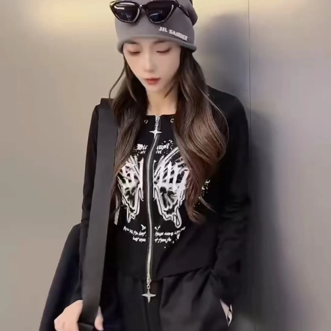 联盟1189蝴蝶印花开衫长袖