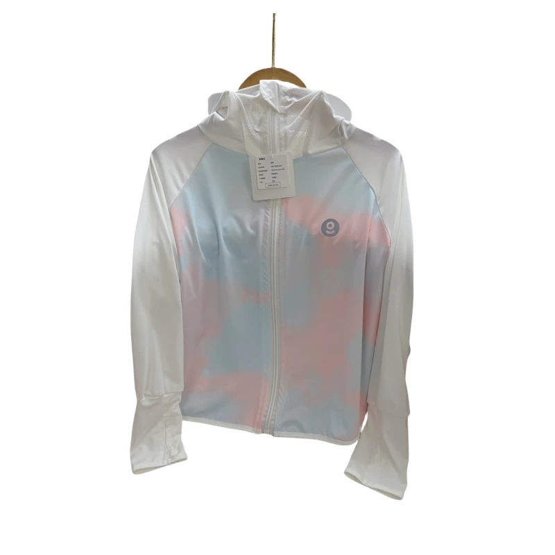 炫彩拼接防晒冰感皮肤衣大帽檐防晒服宽松斗篷外套