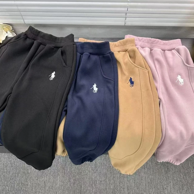 冬季新款中大童慕斯绒防风保暖男女童户外运动裤