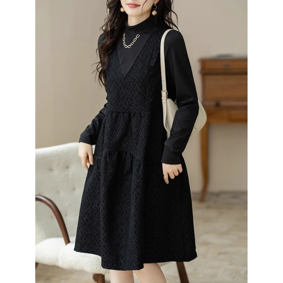 秋季气质妈妈连衣裙女2024新款裙子阔太太高贵洋气广州十三行8824