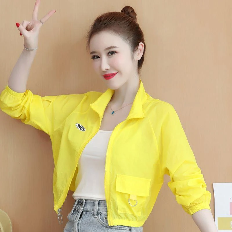 防晒衣女短款小个子外套2023夏季新款薄款开衫冰丝透气时尚防晒服
