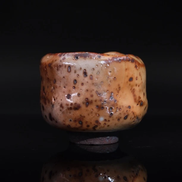 吴遠中未名窑遠中款金银彩虫蛀志手绘陶瓷野茶杯复古品茗杯茶具