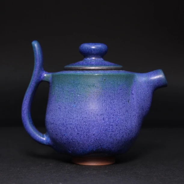 吴遠中未名窑未名款孔雀蓝茶壶家用陶瓷纯手工茶具泡茶壶70cc左右