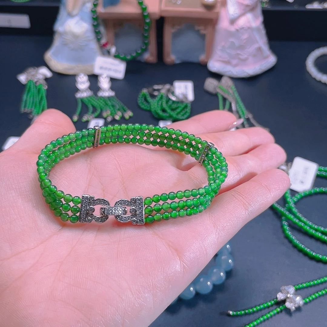 翡翠手链未镶嵌，11111