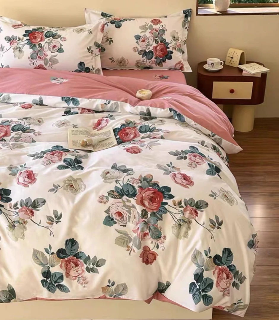 清-100%全棉套件纯棉斜纹60支精梳棉加密四季款柔软学生成人