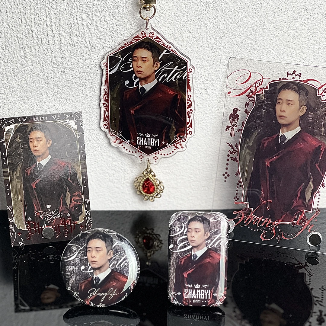 张e【绯色蔷薇】吧唧透卡挂件胸牌拍立得