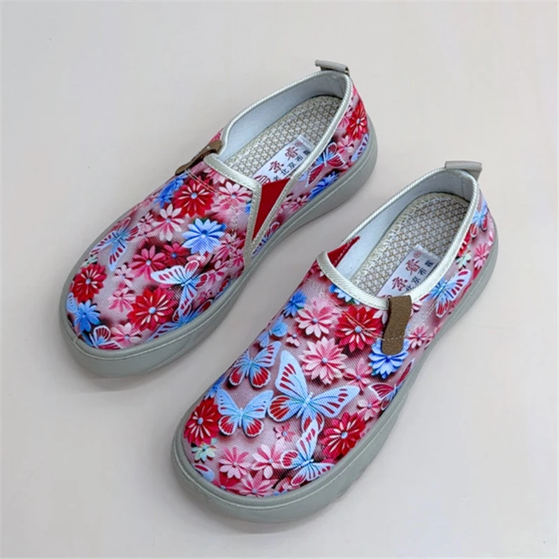 京睿老北京布鞋休闲鞋一脚蹬懒人鞋轻便软底女单鞋中老年妈妈鞋