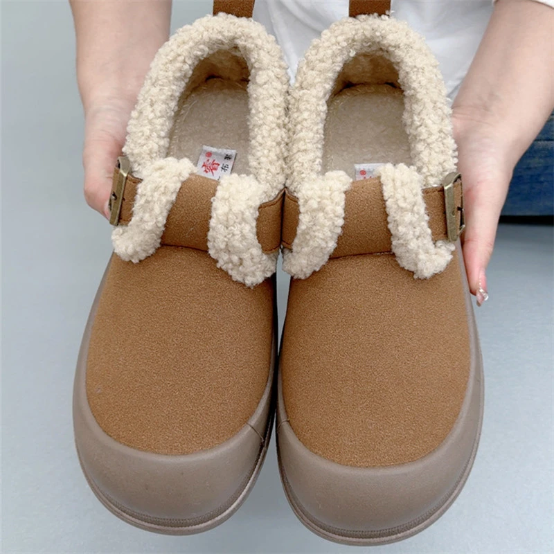 2024冬季加绒加厚保暖女士休闲棉鞋时尚洋气勃肯鞋新款老北京布鞋