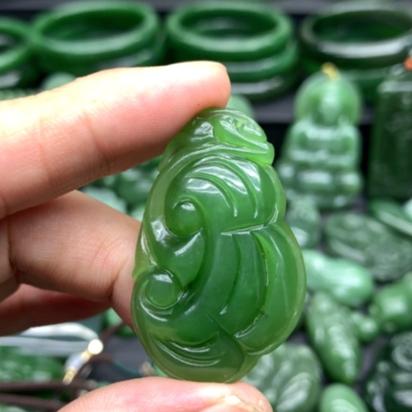 【闪购商品】和田玉（碧玉）吊坠(赠链)未镶嵌