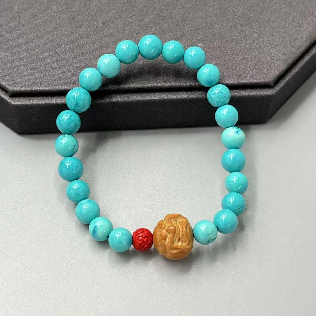 高瓷蓝佛头DIY手串*WZG10831(多样性发货)