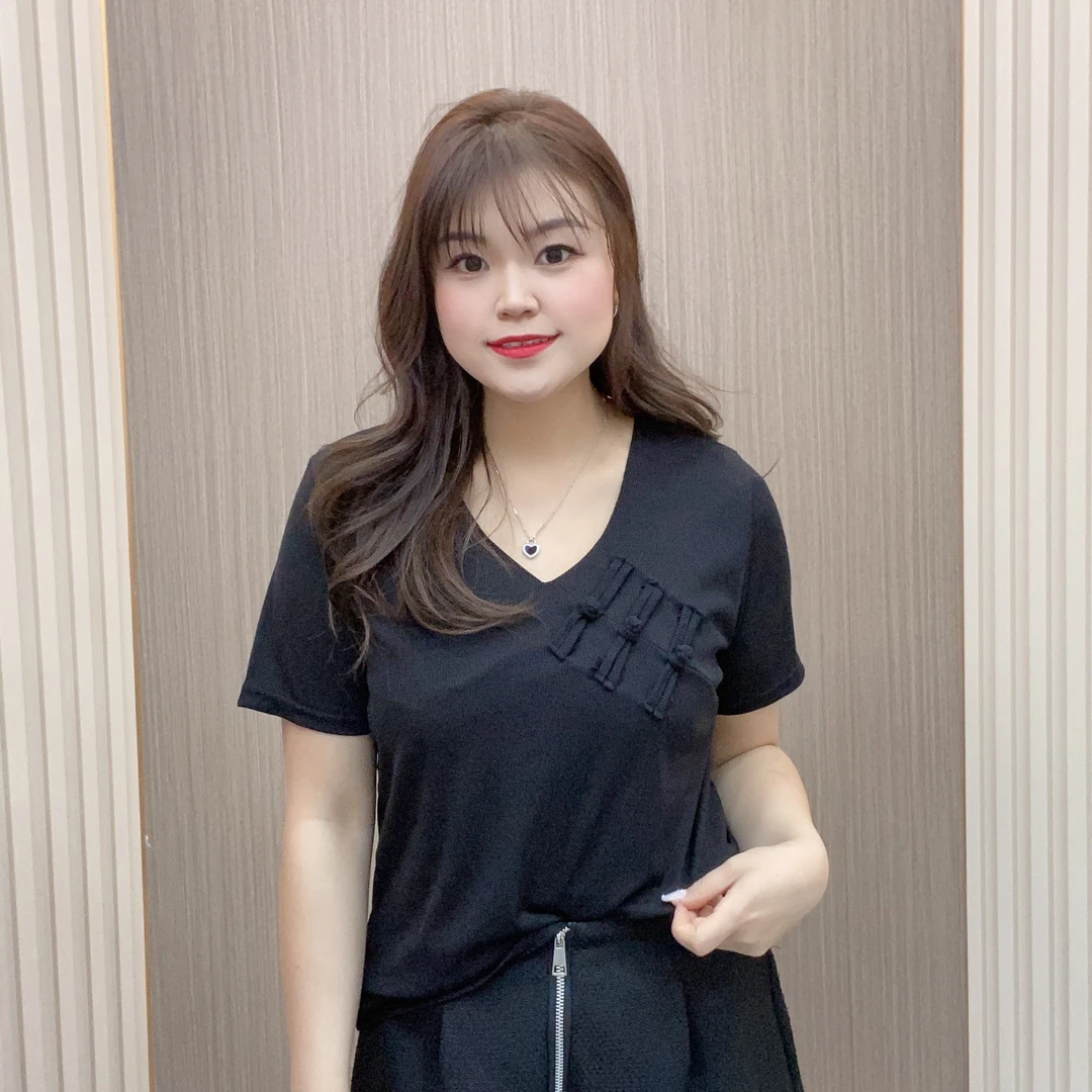【款号9026】夏季新款胖mm显瘦盘扣复古风大码女装t恤打底衫