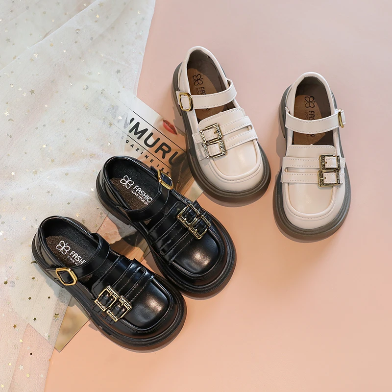 女童鞋子儿童公主小皮鞋2024春秋新款夏季宝宝单鞋软底英伦乐福鞋